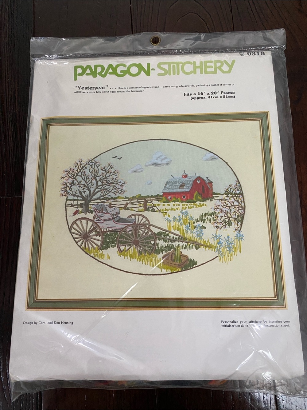 1979 Paragon Stitchery Crewel Embroidery 16 X 20” Kit New/Pkg # 0318 Yesteryear